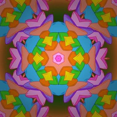 Sorunsuz nazik, Bahar üzerinde turuncu, mavi ve pembe renkler. Vektör - hisse senedi. Modern şık doku.