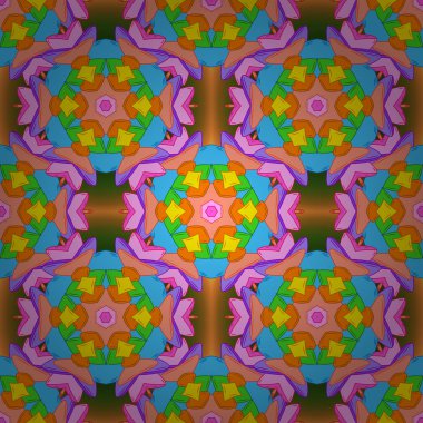 - hisse senedi. Soyut karalamalar desen. Vektör çizim. Turuncu, mavi ve pembe renkler. Güzel arka plan. Sorunsuz şirin kumaş deseni.