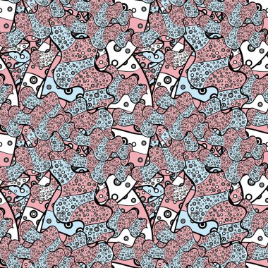 Soyut etnik vektör. Kabile Sanat Yazdır antika arka plan. Arka plan doku, kroki, pembe, siyah ve nötr renklerde Tema.