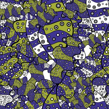 Bu kutuları, kupa baskı sarma kroki üzerinde kullanılabilir, kıyafetler vb bebeğim. Sarı, mavi ve siyah renkler. Karalamalar desen. Şirin arka plan. Seamless modeli güzel kumaş deseni. Vektör tasarımı.