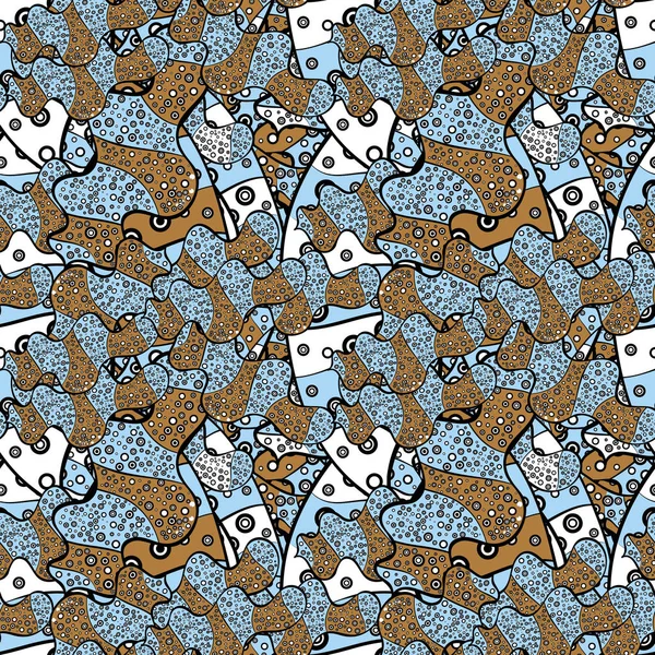 Padrão Sem Costura Fundo Tecido Bonito Textura Vetorial Doodles Preto —  Vetores de Stock