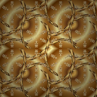 Sorunsuz öğe oymacılığı. Küçük derinlik-in tarla. Klasik tarzda mobilya. Lüks mobilya. Kahverengi ve bej renkler altın elemanları ile desen. Kahverengi ve bej zemin altın trim ile.