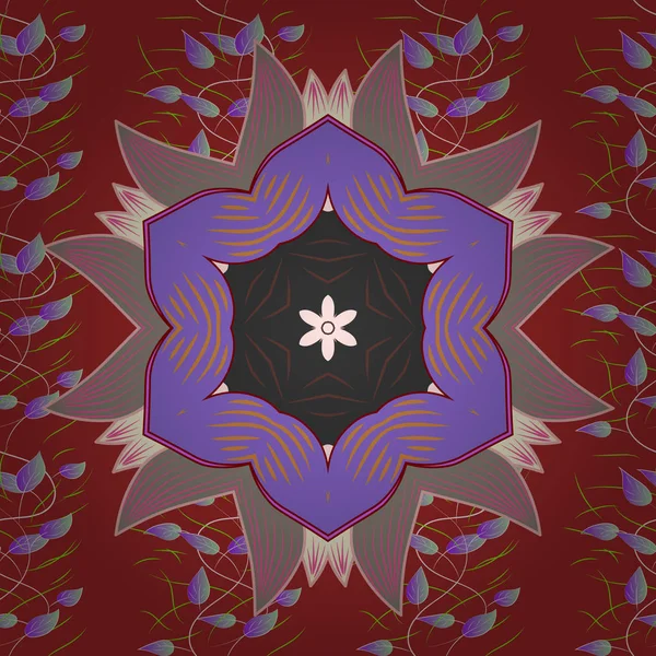 Süslü karalama geçmişi. Soyut süs eşyasıyla kusursuz bir şekil oluşturun. Çocuksu bir tarzda vektör yuvarlak mandala.