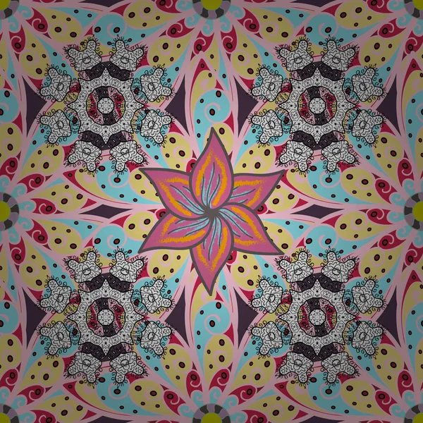 Tarafsız, sarı ve mavi renklerde çiçekler. Sevimli çiçek desenli küçük çiçek.