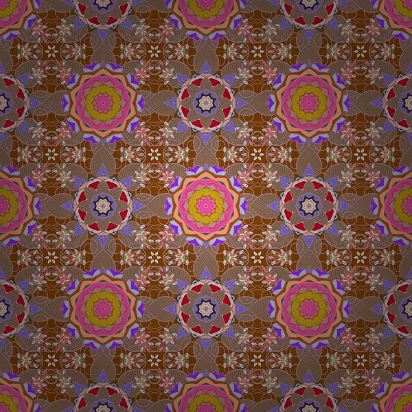 Vektör Henna dövme stili. Etnik Mandala süsü. Tekstil, tebrik kartı, boyama kitabı, telefon kılıfı baskısı için kullanılabilir. Hint çiçekli desenli şal desenli..