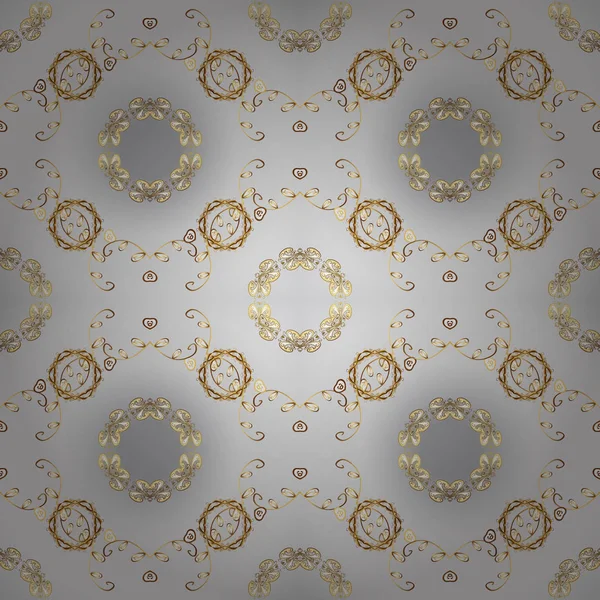 Sorunsuz vektör arka plan. Sorunsuz çiçek desenli. Kroki Barok, Şam. Grafik modern Dikişsiz desen gri ve bej renkler.