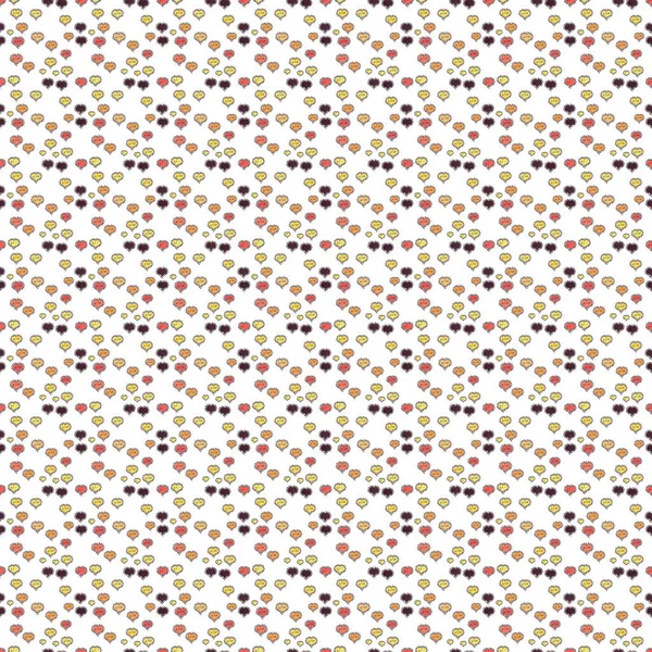 Vektör süslü aşk şekil Dikişsiz desen arka plan. Gri, kahverengi ve beyaz. Sevgililer günü.