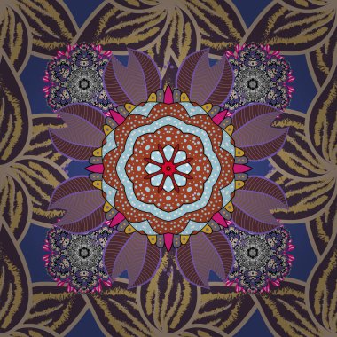 Vintage çiçekler. El soyut süslü öğeler çekilmiş. Mor, bej ve nötr renkler. Suluboya taklit vektör çizim. Yaz blooming Tema.