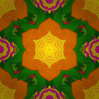 Şirin çiçekler. Vektör Moda kumaş deseni. Çizgisiz desen.