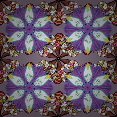 Organik öğeleri. Botanik seamless modeli. Vektör desen. Suluboya efekti.