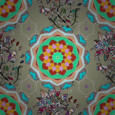 Suluboya vintage çiçek tropikal doğal unsurları ayarlayın. Egzotik çiçekler, botanik parlak klasik doğa tarafsız, yeşil ve bej renkler. Vektör çizim.