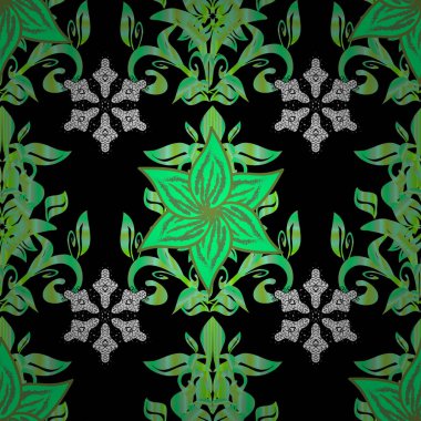 Tekstil, tebrik kartı, boyama kitabı, telefon kılıfı baskısı için kullanılabilir. Kızılderili desenli desenli desenli şal deseni. Vektör Henna dövme stili. Etnik Mandala süsü.