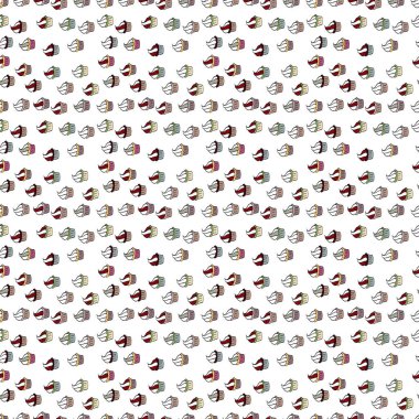 Güzel modern kek, çikolatalı kek gibi farklı türde. Gri, beyaz ve siyah. Kek Dikişsiz desen koleksiyonu. Vektör çizim.