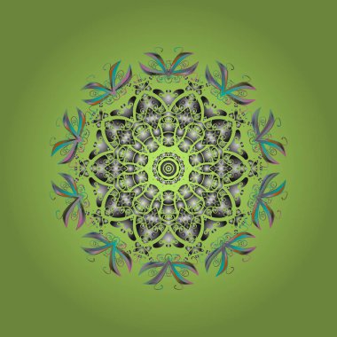 Kar tanesi arka planı. Vector noel soyut renkli arka plan ve düşen kar tanesi. Vektör illüstrasyonu.