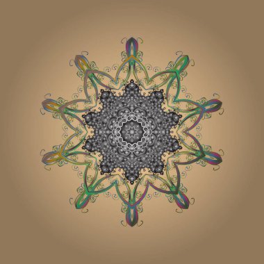 Vektör çizim. Kış konsepti. Kış desen renkli arka plan üzerinde kar tanesi yapılmış. Düz yatıyordu.