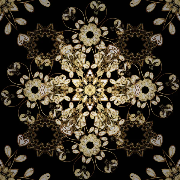 Золотий Елемент Чорно Коричневих Тонах Золотий Ескіз Тлі Текстури Золотий — стоковий вектор