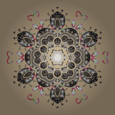 Kış kar taneleri, vektör arkaplan. Yüzey için yinelenen doku, ambalaj kağıdı, renkli arkaplanda kar tanesi.