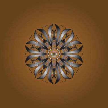 Kar taneleri, kar yağışı. Düşen Noel kar taneleri stilize. Güzel vektör bir renkli arka plan üzerinde izole kar taneleri. İllüstrasyon.