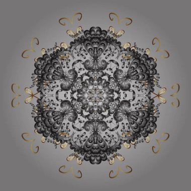 Kış Noel kar düz kristal öğesi. Hava illüstrasyon buz koleksiyonu. Kar tanesi vektör simgesi gri arka plan rengi. Xmas frost kar pul izole siluet simge. Vektör çizim.