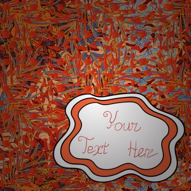 Vektör - hisse senedi. Dikişsiz güzel kumaş desen. Güzel arka plan. Doodles'ın şirin desen. Turuncu, kırmızı ve beyaz renkler.