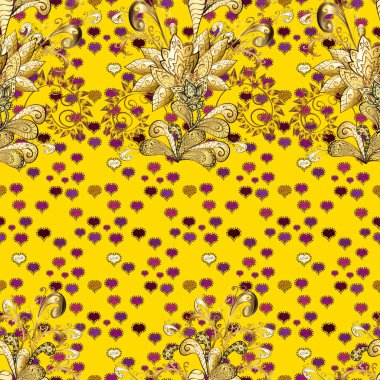 Tatil ruh. Nazik romantik Yazdır. Vektör sorunsuz sevimli çiçek deseni. Bahar Yaz saati.