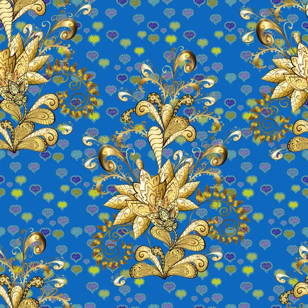 Mignon Motif Floral Dans Petite Fleur Fleurs Sur Les Couleurs — Image vectorielle