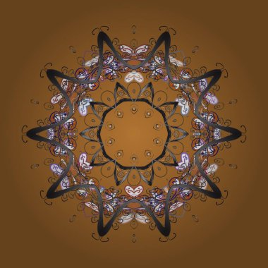 Vektör çizim. Vektör kar tanesi simgesi. Kar tanesi simgesi, izole. Vektör kış kar taneleri renkli arka plan üzerinde. Düz tasarım.