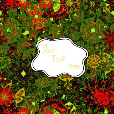 Vektör soyut desen sayfa antistress için. Yeşil, siyah ve kahverengi renkleri. Kartları, Davetiyeler, tarihi kartları ve daha birçok kaydetmek için kullanılabilir. Vektör çizim.