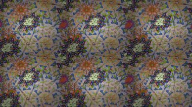 Vintage çiçek hareketli desenler