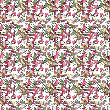 Vektör. Tarafsız karalamalar, siyah beyaz renkler. Kusursuz Güzel kumaş deseni.