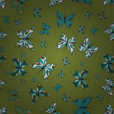 Kroki, doodle, karalama. Kelebekler ile sorunsuz arka çiçek plan. Vektör. Moda kumaş tasarımı. Sonsuz.