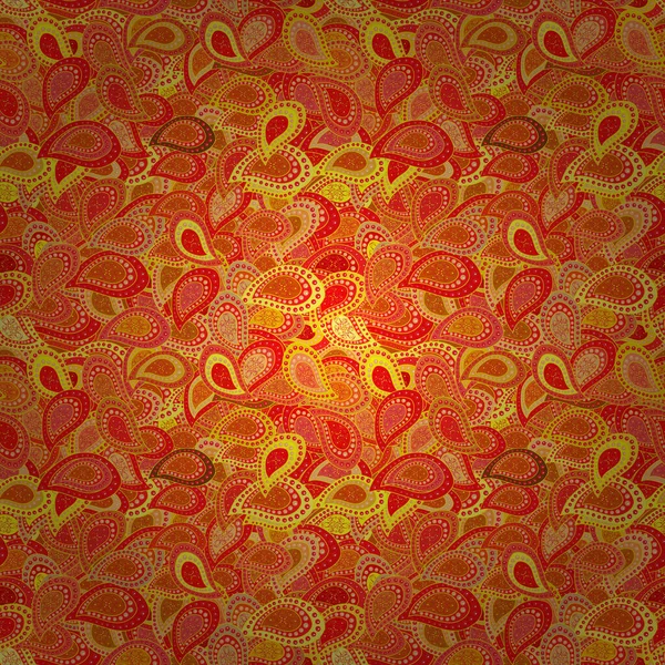 イラスト オレンジ 黄色の色の落書き ベクトルテクスチャ シームレスなパターン美しい生地の背景 — ストックベクタ