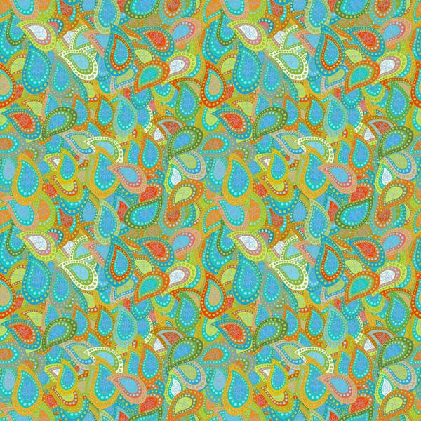 Sans Couture Motif Tissu Mignon Modèle Abstrait Gribouillis Bleu Vert — Image vectorielle