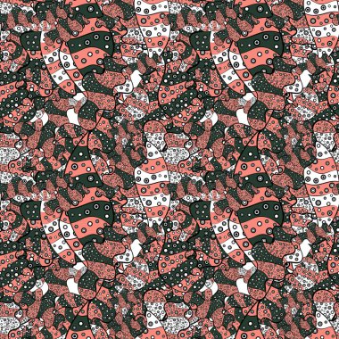 Kusursuz bir arka plan. - Stok. Suluboya, elle çizilmiş. Pembe, yeşil ve siyah renklerdeki karalamalar. Tasarım ambalajı ve hediye kağıdı, tebrik kartları, afiş ve poster tasarımı. Vektör illüstrasyonu.