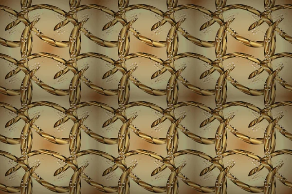 꽃무늬가 벼룩시장 스타일의 고전적 디자인 장식용 레이스 트레이 벽지에 황금빛 — 스톡 사진