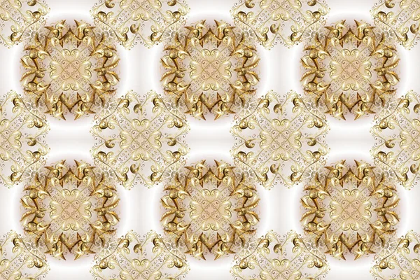 Floral vintage seamless pattern. For design textiles, paper, wallpaper. Art. Seamless. Raster illustration. Raster illustration. Elements in beige and neutral colors. Oriental style.