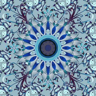 Çiçekli yaz çiçekleri. Küçük renkli çiçekler. Moda baskıları için zarif bir şablon. Küçük çiçekte sevimli bir şekil. Motley illüstrasyonu. Kusursuz..