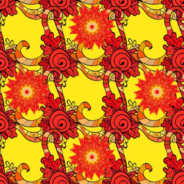 Kusursuz. Motley illüstrasyonu. Küçük renkli çiçekler. Moda baskıları için zarif bir şablon. Küçük çiçekte sevimli bir şekil. Çiçekli bahar çiçekleri.