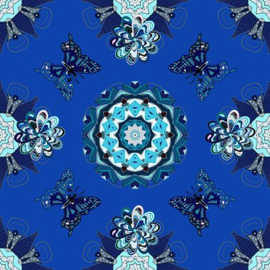 Tekrarlanan kelebekler. Vektör çizimi. Çizim, karalama, karalama. Sonsuz. Elle çizilmiş sevimli, kızsı, pürüzsüz desen..