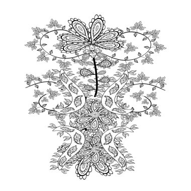 Kartlar, davetiyeler, tarih kartları ve daha fazlası için kullanılabilir. Karalamalar. Beyaz, siyah ve gri renklerde. Taslak dekoratif arkaplan.