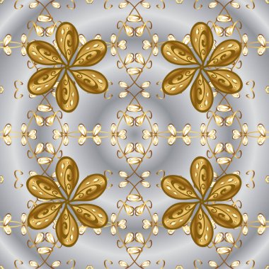 Gri ve kahverengi renkli karalamalar. Suluboya, elle çizilmiş. Vektör - stok. Kusursuz arkaplan deseni.