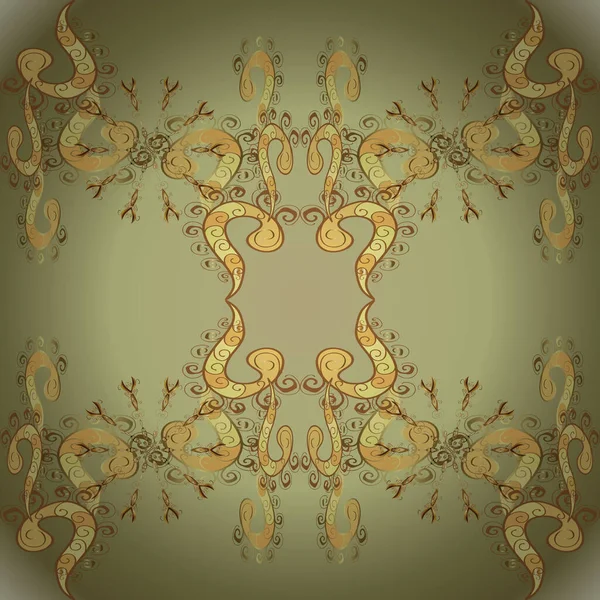 Motif Floral Sans Couture Croquis Baroque Damassé Fond Vectoriel Sans — Image vectorielle