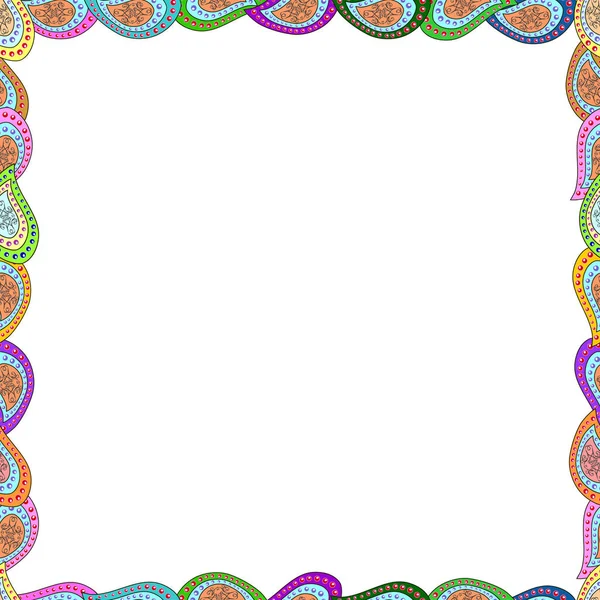 Vektor Hintergrund Nahtloses Muster Mit Handgezeichnetem Frame Doodle Pudelrahmen Besteht — Stockvektor