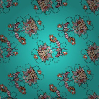 Kusursuz dekoratif arka plan, çiçek mandala. Tarafsız, mavi ve siyah renklerde. Çiçek. Vektör illüstrasyonu.