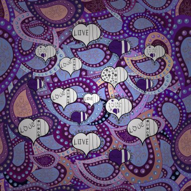 Ultraviyole kumaş deseni. Soyut motif arkaplanı. Kusursuz desen. Vektör illüstrasyonu.