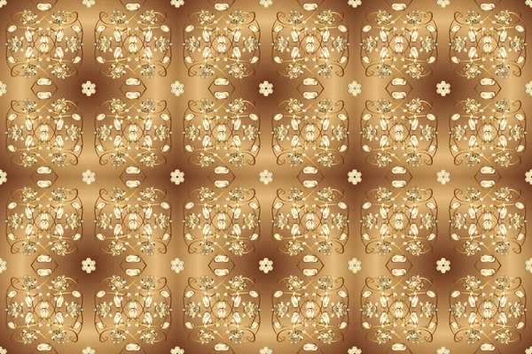 Islamisches Design Raster Goldener Textildruck Muster Orientalischer Ornamente Goldenes Muster — Stockfoto