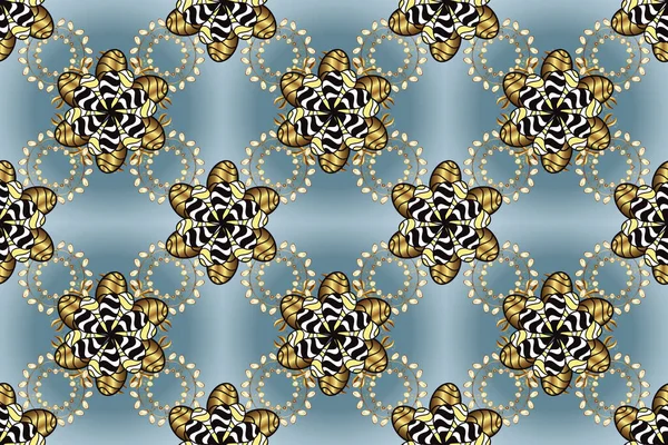 Декоративное Растровое Украшение Черно Синий Цветочный Узор Дамаска Фоне Растра — стоковое фото