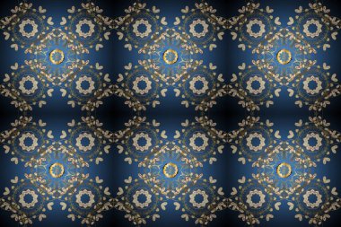 Mavi ve beyaz renklerdeki desenler. Raster illüstrasyonu. Soyut lüks arka plan, zarif davetiye davetiyesi, davetiye, arka plan kapağı illüstrasyonu. Kusursuz..