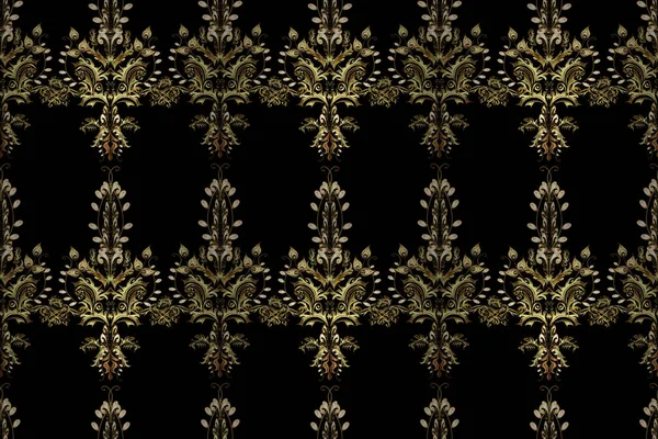 Χρυσό Σχέδιο Μαύρο Και Καφέ Χρώμα Χρυσαφί Στοιχεία Διακοσμητική Διακόσμηση — Φωτογραφία Αρχείου