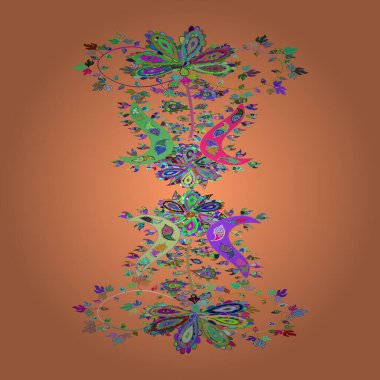 Kusursuz bir özgeçmiş. Kağıt Vektörü illüstrasyonu için soyut desen. Renklere yeşil, turuncu ve mavi karalamalar.